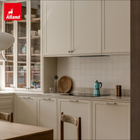 Armoires de cuisine sur mesure en bois massif de chêne blanc, style Shaker, encastrées, de luxe, pour villa