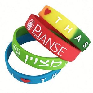 Bracelet en caoutchouc personnalisé écologique avec logo en relief ou en creux, bracelet en silicone de 12 mm - Product Image 5