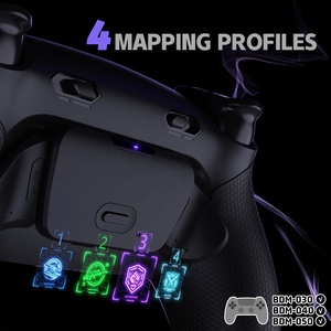 Rubberized Black Remappable Back Button RISE Plus MAX Back Paddle Kit with Click Trigger Stops for PS5 <b>Controller</b> BDM030/040/050 - Product Image 5