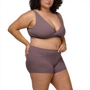 Conjunto de Ropa Interior Femenina de Talla Grande, Marca OEM, Sujetador y Pantalones Cortos, 2 Piezas, Lencería Sexy Deportiva para Chicas - Product Image 2