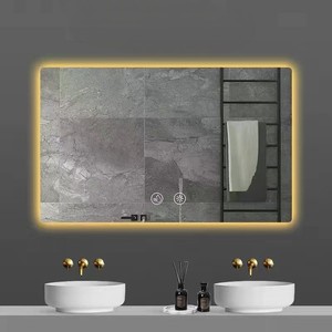 <span class=keywords><strong>Espejo</strong></span> inteligente para baño, <span class=keywords><strong>espejo</strong></span> para inodoro, pantalla táctil, luz LED, <span class=keywords><strong>maquillaje</strong></span> luminoso, antivaho, colgante de pared, <span class=keywords><strong>espejo</strong></span> de baño, cosmético plateado - Product Image 6