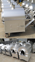 Grill rôtissoire à gaz rotatif en acier inoxydable, pour noix, cacahuètes, outil de cuisson pour les haricots