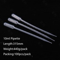 Pipette jetable en plastique de 0,005 ml à 10 ml, fournitures de laboratoire, instrument de test, équipement, pipette Pasteur, tube souple pour parfum