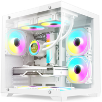 New Arrival White Atx Matx Itx Pc Computer Chassis Casing Full Mid Tower Computer Gaming Cases Desktop Cpu Case Pc Case