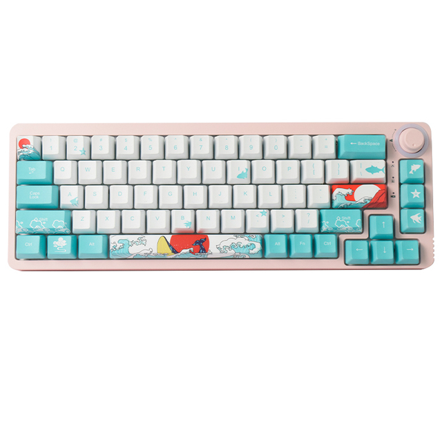 AFLION Mini Quiet Ergonomic Water-Resistant Mechanical Feeling Backlight Wired RGB USB Gaming Keyboard