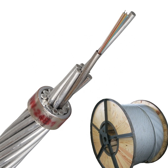 Manufacturer Outdoor Aerial G652d 24 48 96 144 Core Stranded Optica Fibra Ground Wire OPGW Fiber Optic Cable OPGW