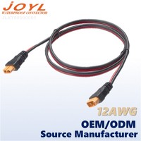 Câble de stockage d'énergie JOYL XT60 12AWG 30A 500V DC, faisceau de câbles étanche pour générateur solaire et outil électrique