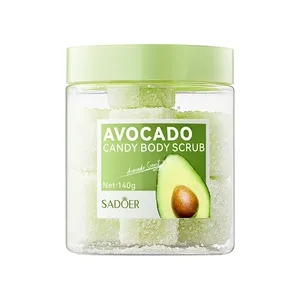 Private Label Avocado Shea Butter Candy Scrub Benutzer definiertes Logo Hersteller Natural Peeling White ning Bio-Frucht-Körper peelings