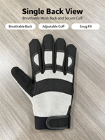 Gants de travail de sécurité multi-usages HAIYI, dos en maille respirante, paume antidérapante, bouts des doigts renforcés, doigts entiers, protection UV