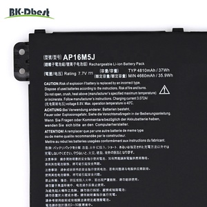 Batterie d'ordinateur portable rechargeable 35,9 Wh 4660 mAh AP16M5J pour <span class=keywords><strong>Acer</strong></span> 3 A314 <span class=keywords><strong>A315</strong></span> A317 Series 3 A314-22-A1ZT A314-22G-R75Q <span class=keywords><strong>A315</strong></span>-31-C8SB - Product Image 3