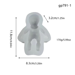 Stampo in Silicone Alimentare a Forma di Bambola, Morbido e Inodore, Piccola Figurina Nera Realistica per Neonati, Giocattolo per Torte - Product Image 5