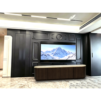 Console TV en placage de noyer personnalisable, directement de l'usine, avec plateau en travertin, design incurvé, style nordique/français/moderne