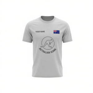 T-shirt personalizzata per il Giorno dell'Australia con icona canguro e barbecue, regalo per il 26 gennaio - Product Image 2