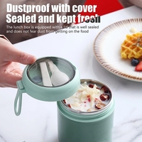 Thermos en acier inoxydable, boîte à soupe, boîte à lunch, boîte bento avec couvercle de conservation, réutilisable, portable, passe au micro-ondes, pour enfants