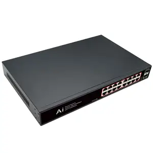 1000 Mbps 16 porte Desktop PoE Switch con 250m di distanza di connessione per il genere di commutazione di rete