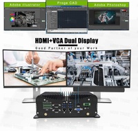 12e génération LINUX boîte intégrée industrielle sans ventilateur noyau d'ordinateur i7 1255U i5 1235U 2 * DDR5 M.2 mini PC de bureau 6COM GPIO HD VGA 4G