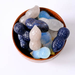 Ornement en cristal de cacahuète sculpté à la main, poli, porte-bonheur, pour la décoration Feng Shui à la maison et la vente en gros - Product Image 1