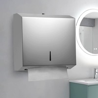 Distributeur mural moderne en acier inoxydable pour serviettes en papier, sans perçage, support suspendu pour mouchoirs, cuisine, salle de sport, hôtel, toilettes