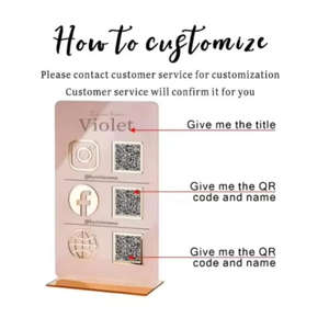 Letrero Comercial Personalizado, Letrero de Contacto Social, Logotipo, Icono Dorado de <span class=keywords><strong>Instagram</strong></span> y Facebook, Regalo Decorativo para la Inauguración de una Nueva Tienda - Product Image 5