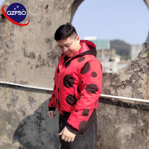 Veste bomber zippée unisexe en polyester imperméable et coupe-vent légère avec impression personnalisée QZFSO - Product Image 4