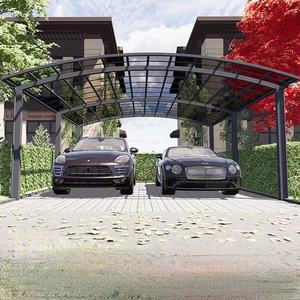 โรงจอดรถอลูมิเนียมอัลลอยด์สำหรับกลางแจ้ง ขายส่งจากโรงงาน จอดรถได้ 3 คัน ป้องกันรังสียูวี กันฝน - Product Image 2