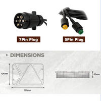 Kit de feux arrière multifonctionnels à filament de tungstène pour remorques semi-remorques