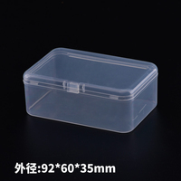 Boîte transparente vide en plastique PP, pièces, avec couvercle, boîte de matériel d'appât de pêche, conteneur de rangement de pièces