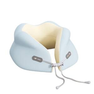 Almohada de Viaje en Forma de U de Espuma Viscoelástica, Color Azul Cielo, Refrescante, Soporte para el Cuello, Portátil, para Avión - Product Image 1