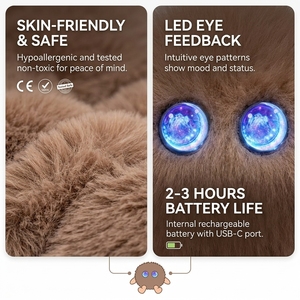 Peluche de Bola Marrón Esponjosa con IA ChatGPT, Voz Inteligente, Carga Rápida USB-C, +60 Idiomas, Sprite de Bolsillo Interactivo Cuteyeah BD01 - Product Image 3