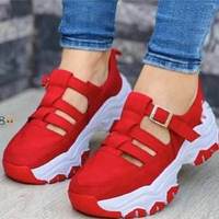 Sandales d'été sexy à talon compensé, tissées, respirantes, couleur unie, ornées de strass, légères, grandes tailles pour femmes