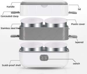 Boîte à lunch électrique multifonctionnelle 2L en acier inoxydable 304, chauffante et isotherme, pour cuisson et conservation des aliments - Product Image 5