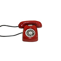 Téléphone fixe miniature en métal 1:12 pour maison de poupée, accessoire de jeu de scène alimentaire, modèle classique
