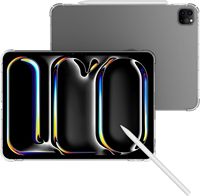 Étui en silicone pour iPad Pro 13 11 Air 2024 12.9 2022 Mini 10.2 9.7 10.5, étui transparent, coque arrière souple en TPU, étui pour tablette