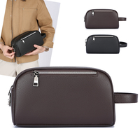 Tas Selempang Bisnis Pria Model Baru, Bahan Kulit PU Lembut, Anti Maling, Ritsleting, Kapasitas Besar, Kantong Ponsel, Dompet