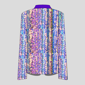Abbigliamento <span class=keywords><strong>donna</strong></span> estate autunno alta qualità signore paillettes montaggio completo personalizzato Costume formale giacca - Product Image 3