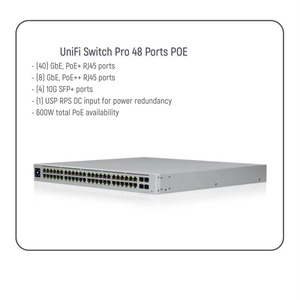USW-Pro-48-POE 48 Port PoE Managed Gigabit <b>Ethernet</b> Layer 3 Network <b>Switch</b> Usw-pro-48-poe - Product Image 6