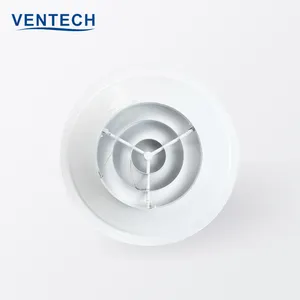 Высококачественная Алюминиевая Крышка вентиляционного отверстия от Ventech, круглые потолочные воздушные диффузоры для системы ОВКВ