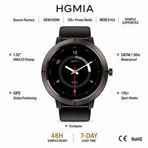 <span class=keywords><strong>Smartwatch</strong></span> GPS DM76 2026 per Sport all'Aperto con Bussola, Chiamate BT, Display <span class=keywords><strong>AMOLED</strong></span> da 1.32 Pollici, Impermeabile 5ATM 50M, Fitness Tracker per Donna - Product Image 1