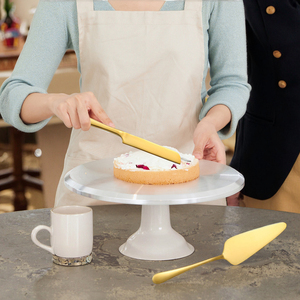Juego de servidor de cuchillos para pastel de bodas, 2 piezas, de acero inoxidable, apto para lavavajillas, herramientas de corte de pasteles, cortador, espátula para servir, exhibición - Product Image 6