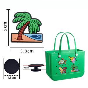 RW 2025สินค้าใหม่กระเป๋าชายหาดทำจาก<span class=keywords><strong>ยาง</strong></span>พีวีซีนิ่มมีสเน่ห์สำหรับตกแต่งกระเป๋ารองเท้าอุดตันหัวเข็มขัดอุปกรณ์ DIY - Product Image 2