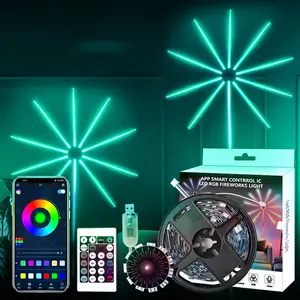 5050 5V USB RGB Indoor Decor Music Sync 24 Keys IR Remote Blue Tooth Smart App LED Wall Atmosphere Christmas Fireworks Lights