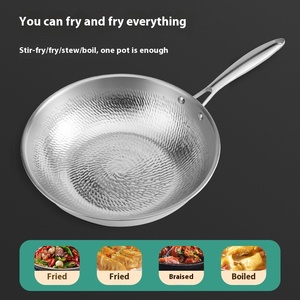 Sartén <span class=keywords><strong>de</strong></span> titanio puro estrictamente seleccionada, sartén antiadherente martillo sin recubrimiento <span class=keywords><strong>de</strong></span> fondo plano <span class=keywords><strong>con</strong></span> patrón <span class=keywords><strong>de</strong></span> hecho a mano, utensilios <span class=keywords><strong>de</strong></span> <span class=keywords><strong>cocina</strong></span> <span class=keywords><strong>de</strong></span> Metal Zhangqiu - Product Image 3