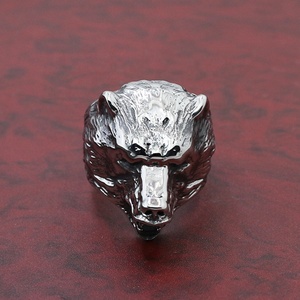 Anello Maschile alla Moda in Acciaio Inossidabile 316L, Anello Punk con Orso Polare Anti-<span class=keywords><strong>Lupo</strong></span>, Anelli Goth - Product Image 4