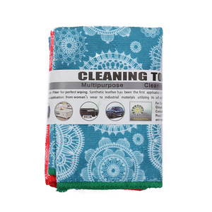 Printed Dishcloths Rectangle <b>Absorbent</b> Cleaning <b>Cloths</b> For Household Chores Lint Free Glass Cleaning Rag - Product Image 5