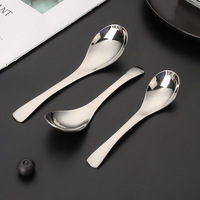 Petite cuillère à thé à dessert en acier inoxydable 410 personnalisée en argent pour restaurants Cuillère vintage Earl Grey