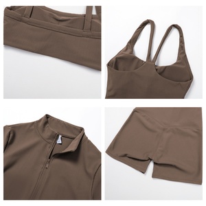 JY-3093 2025 all'ingrosso <span class=keywords><strong>palestra</strong></span> Fitness a coste giacca a maniche lunghe Leggings tute sportive <span class=keywords><strong>donna</strong></span> senza soluzione di continuità Fitness Yoga Set - Product Image 5