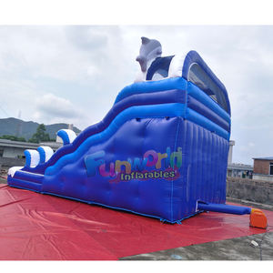 Heavy duty scivoli gonfiabili blu onda di acqua scorrevole di acqua gonfiabile <span class=keywords><strong>scivolo</strong></span> <span class=keywords><strong>con</strong></span> <span class=keywords><strong>piscina</strong></span> - Product Image 3