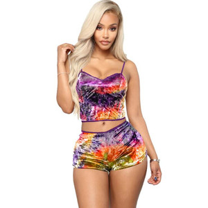 Pyjama en velours pour <span class=keywords><strong>femme</strong></span>, <span class=keywords><strong>ensemble</strong></span> de Lingerie, vêtements de nuit, printemps-été 2023 - Product Image 6