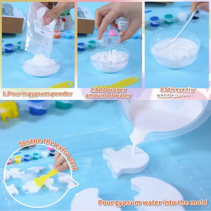 Hot Sale DIY Zeichnung Puzzle Spielzeug Gips Zeichnung 3D Gips Malerei Kit hausgemachte Gips form Graffiti für Kinder - Product Image 3