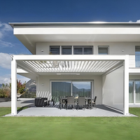 Gazebo en aluminium imperméable moderne de haute qualité avec auvent de jardin sur le toit